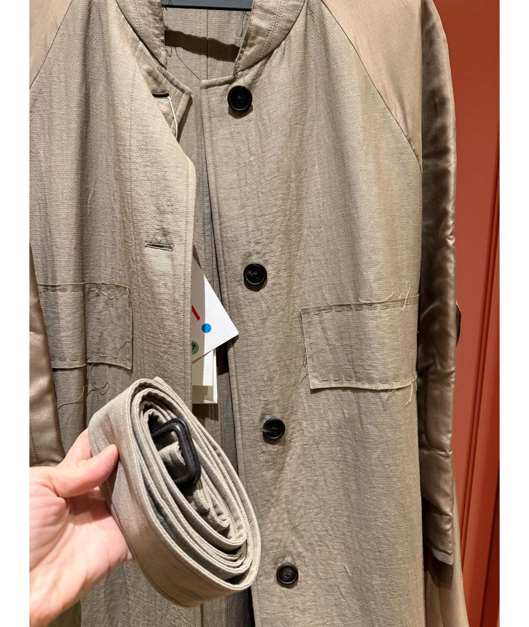 THE ROW Бежевый шерстяной тренч/плащ, фото 5