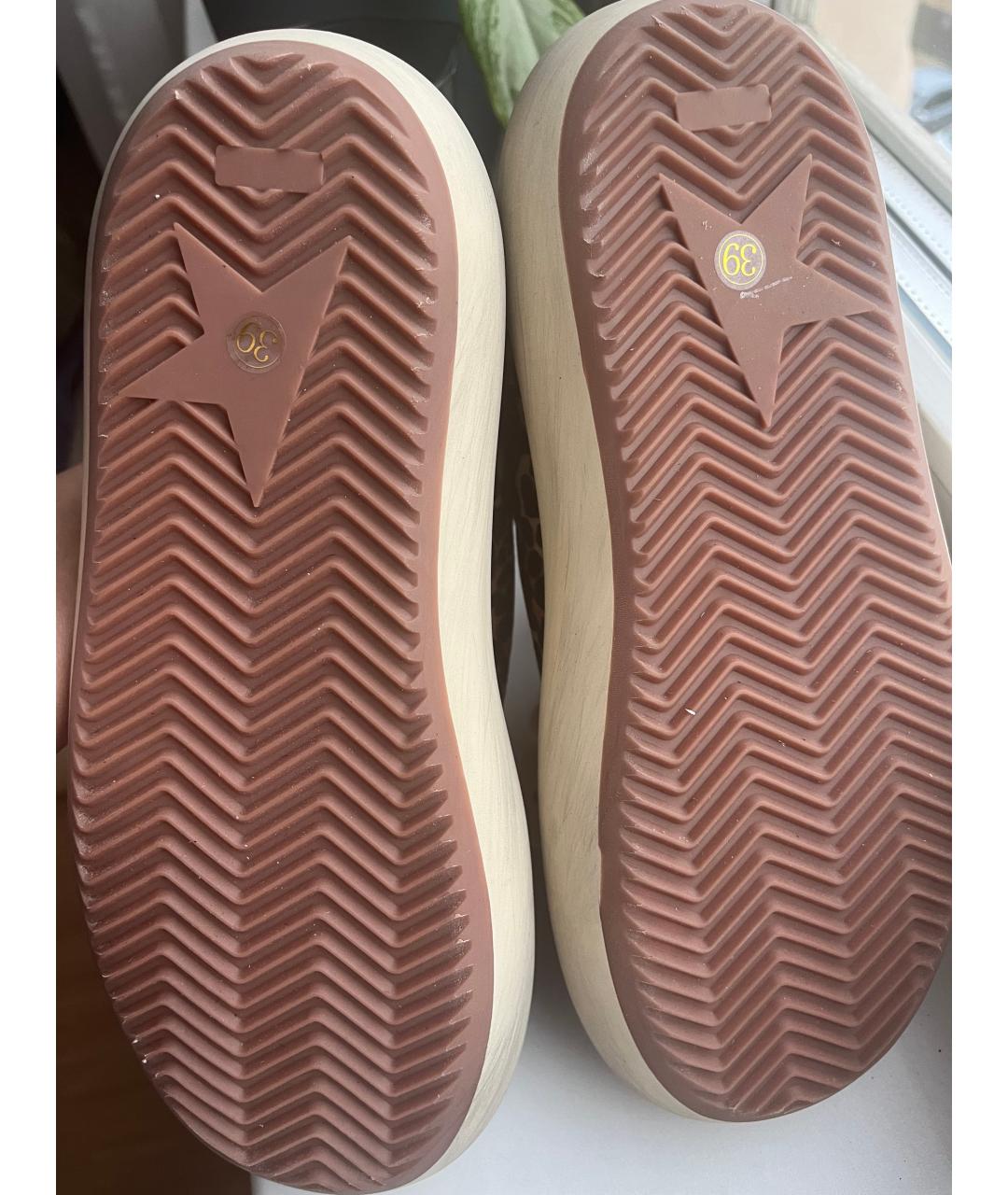 GOLDEN GOOSE DELUXE BRAND Коричневые замшевые кеды, фото 5