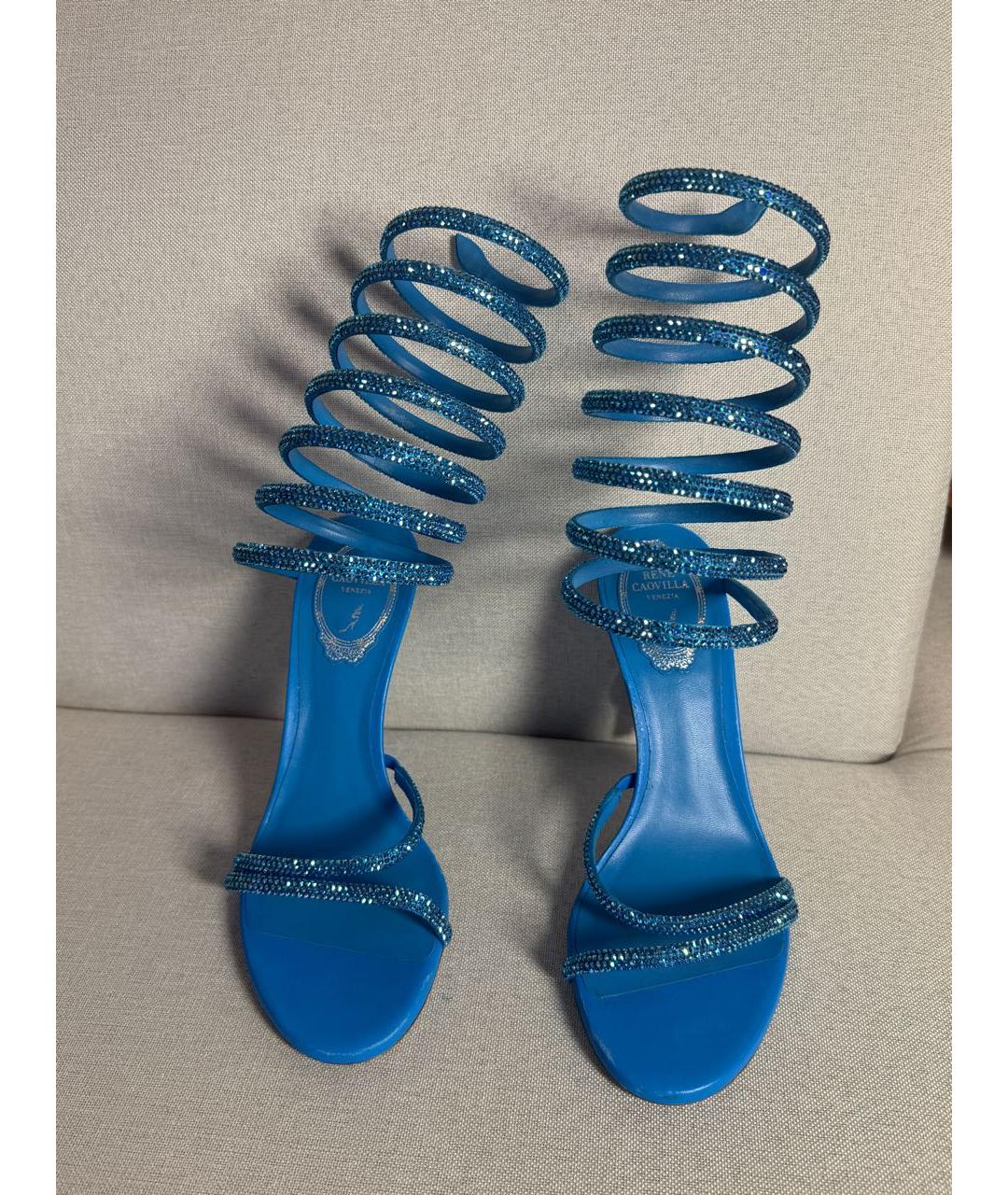 RENE CAOVILLA Бирюзовые босоножки, фото 3