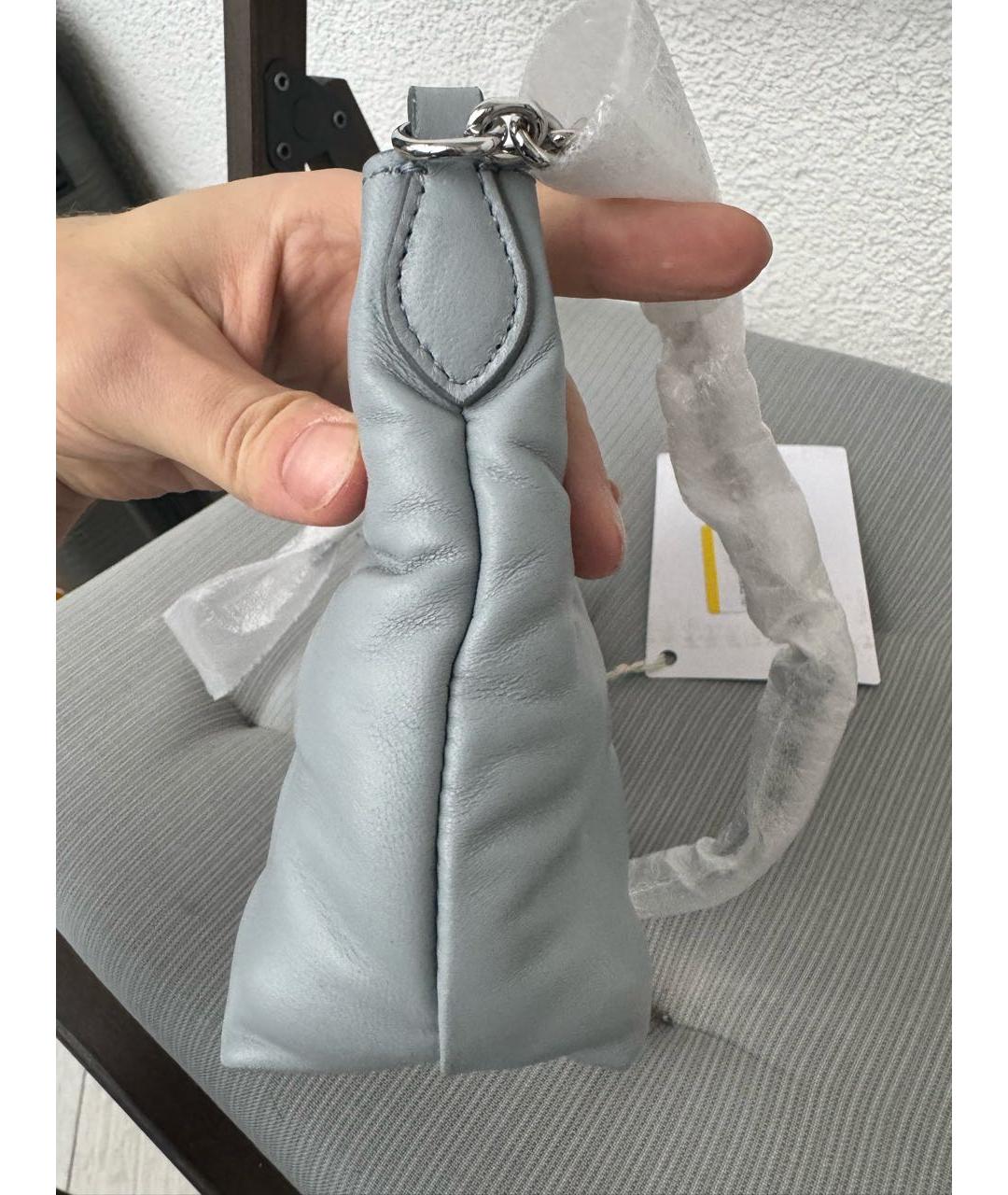 MAISON MARGIELA Голубая кожаная сумка через плечо, фото 7