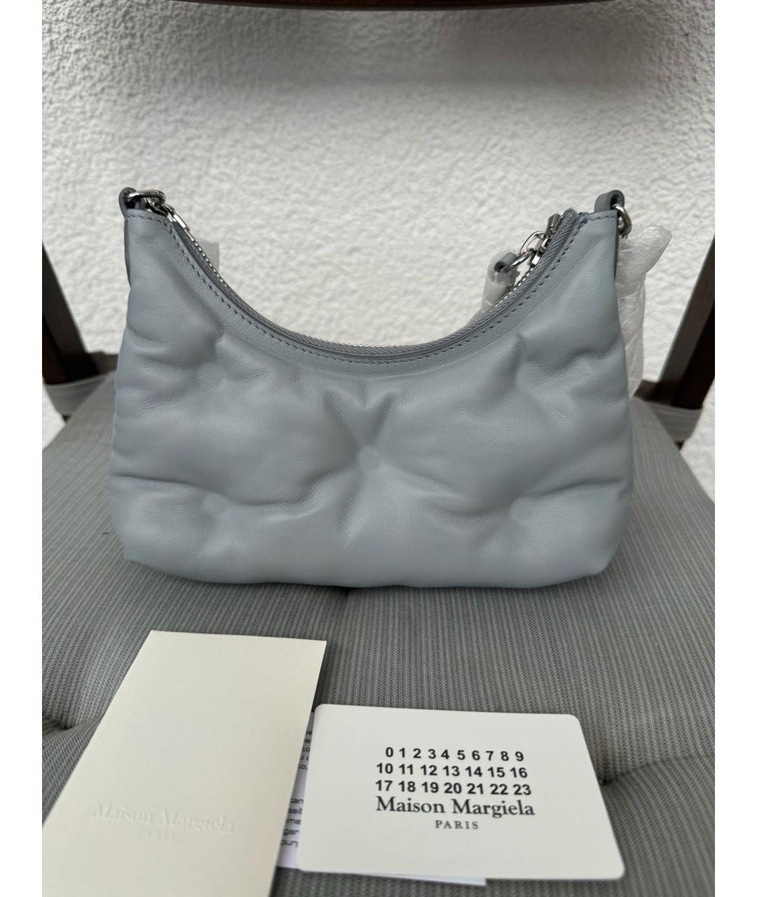 MAISON MARGIELA Голубая кожаная сумка через плечо, фото 3