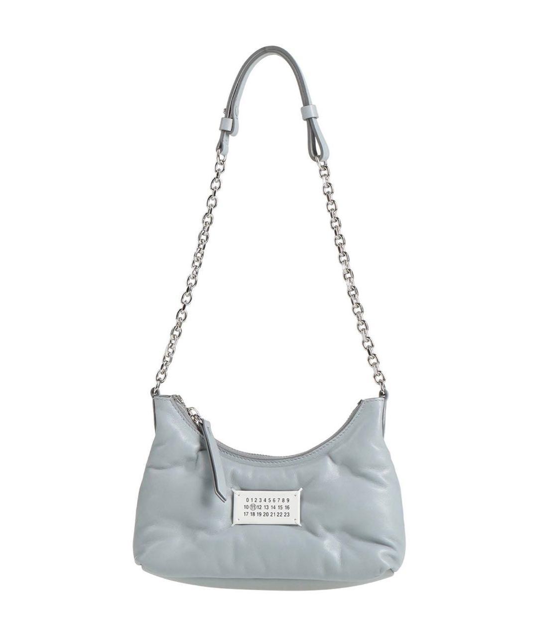 MAISON MARGIELA Голубая кожаная сумка через плечо, фото 9