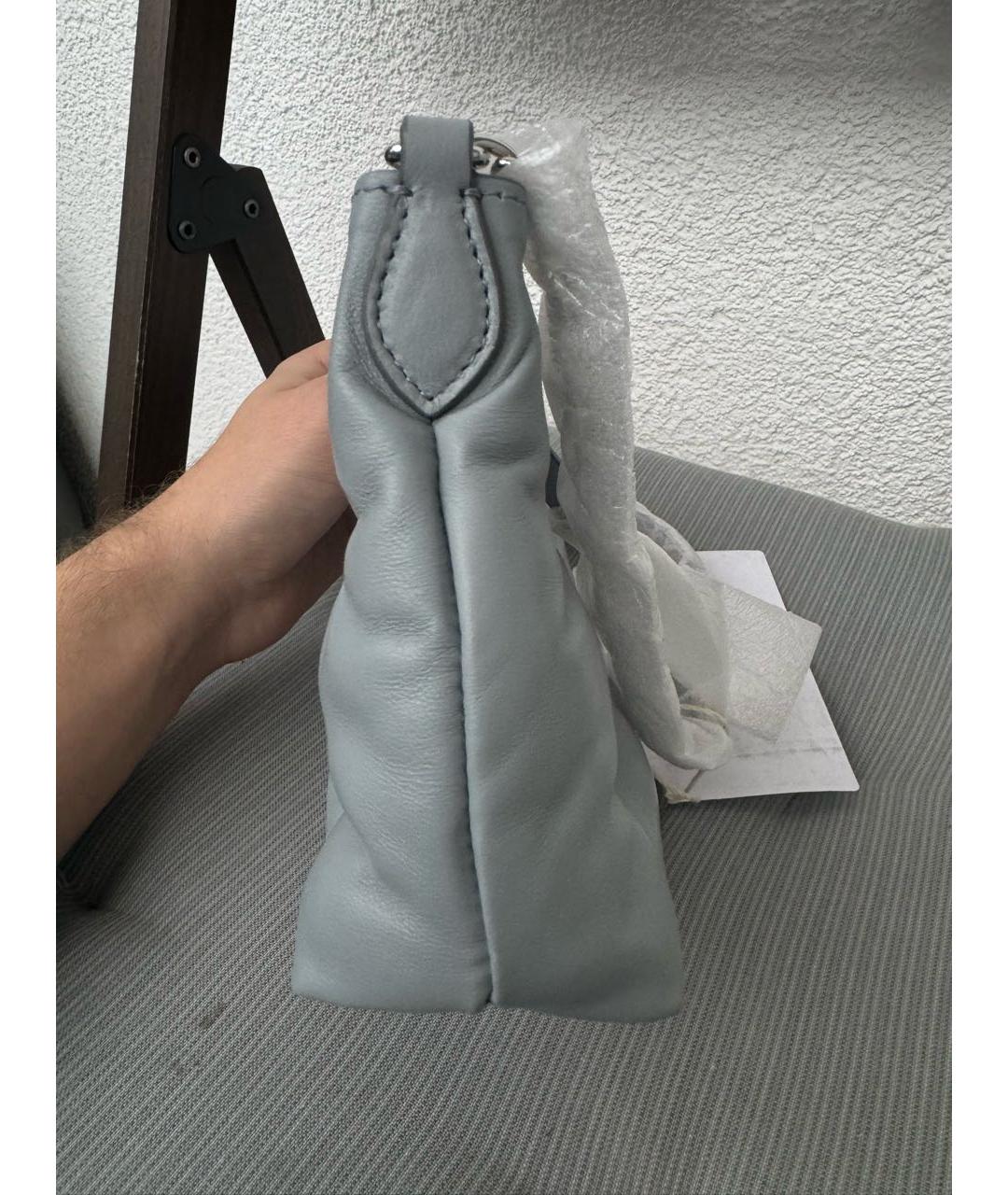 MAISON MARGIELA Голубая кожаная сумка через плечо, фото 6