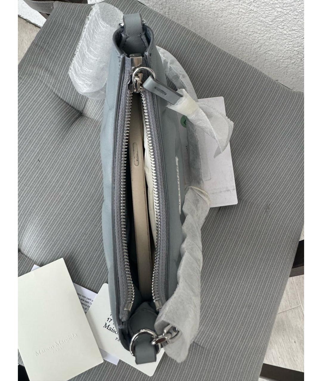 MAISON MARGIELA Голубая кожаная сумка через плечо, фото 8