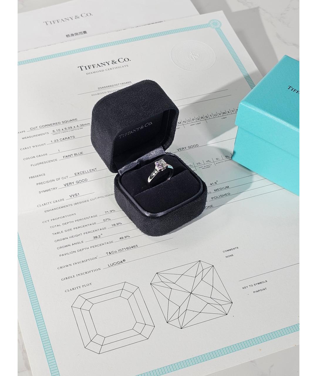 TIFFANY&CO Серебряное платиновое кольцо, фото 2