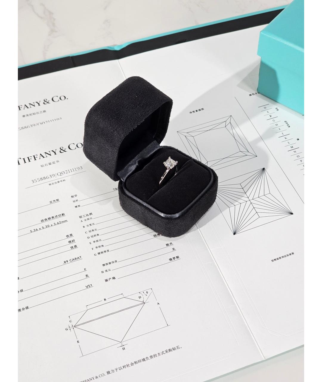 TIFFANY&CO Серебряное платиновое кольцо, фото 2