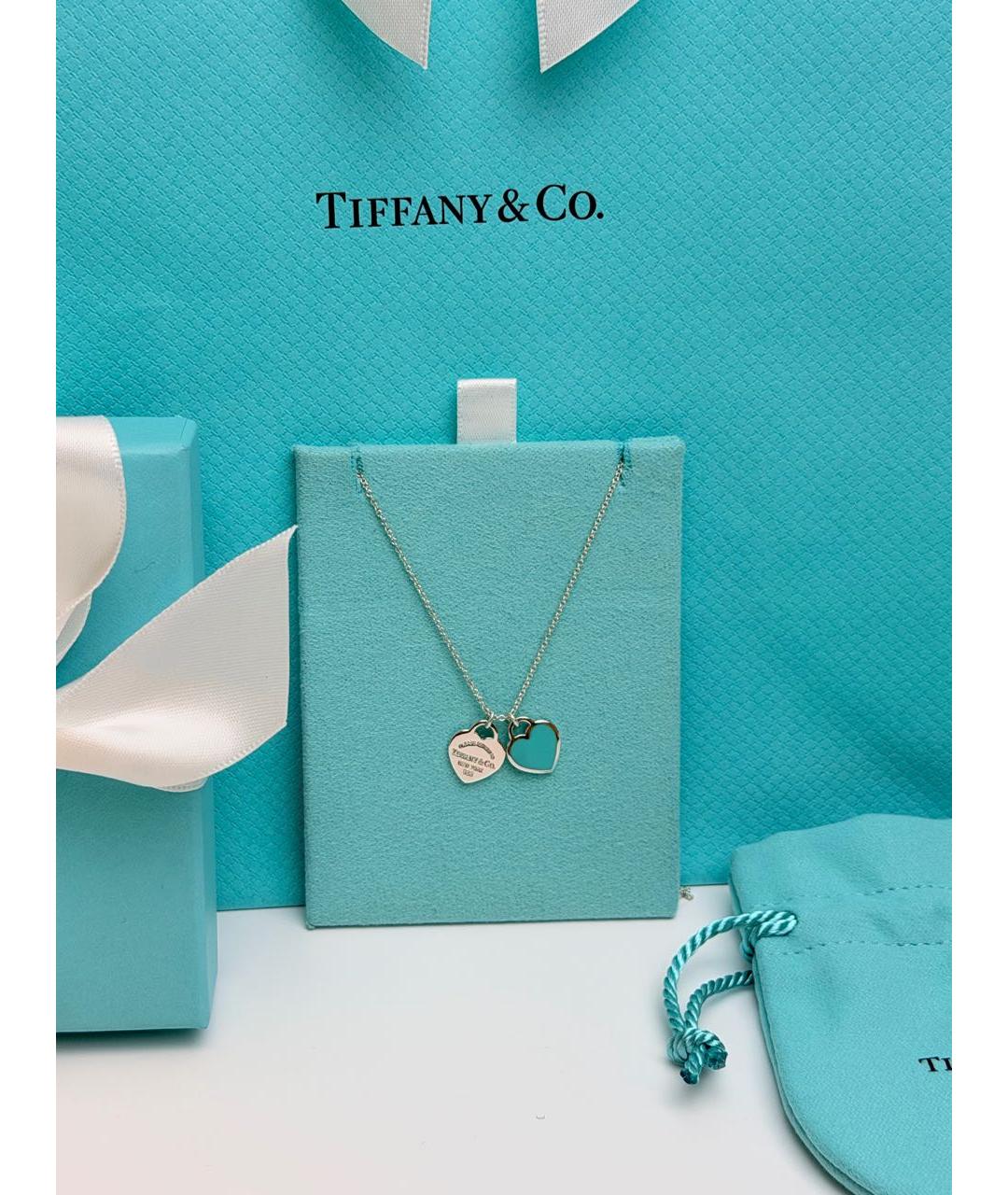 TIFFANY&CO Бирюзовое серебряное колье, фото 3