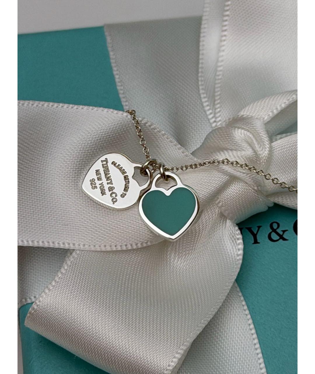 TIFFANY&CO Бирюзовое серебряное колье, фото 4