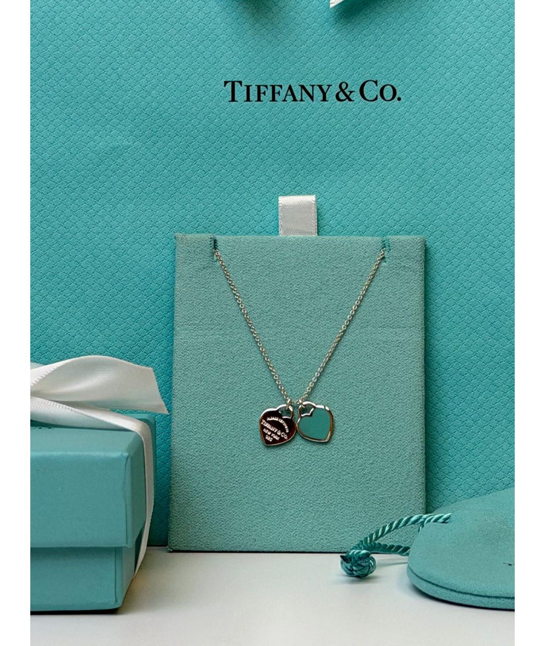 TIFFANY&CO Бирюзовое серебряное колье, фото 3