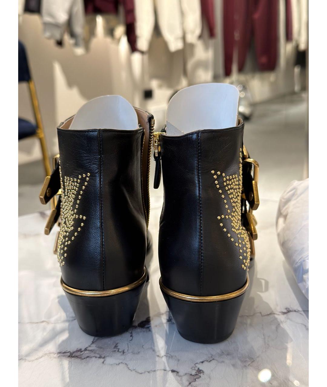 CHLOE Черные кожаные ботильоны, фото 4