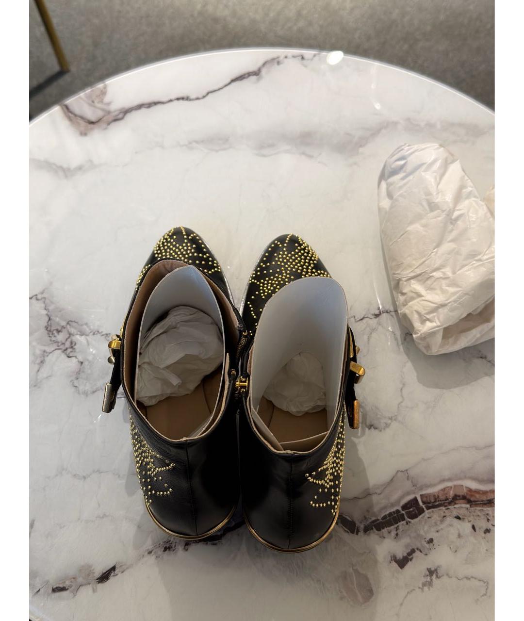 CHLOE Черные кожаные ботильоны, фото 3