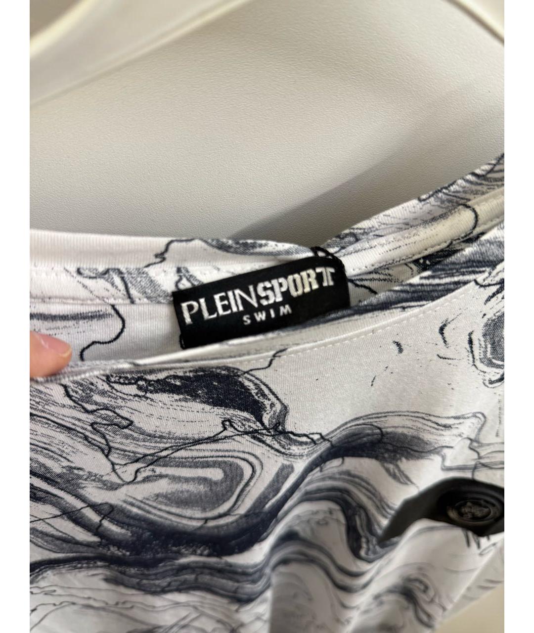 PLEIN SPORT Белая хлопковая футболка, фото 3