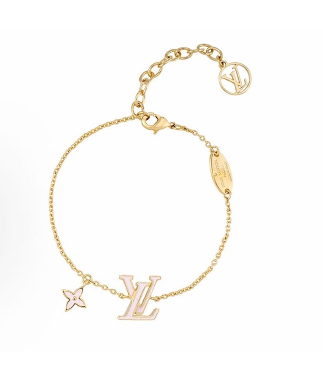 LOUIS VUITTON Золотой металлический браслет, фото 5