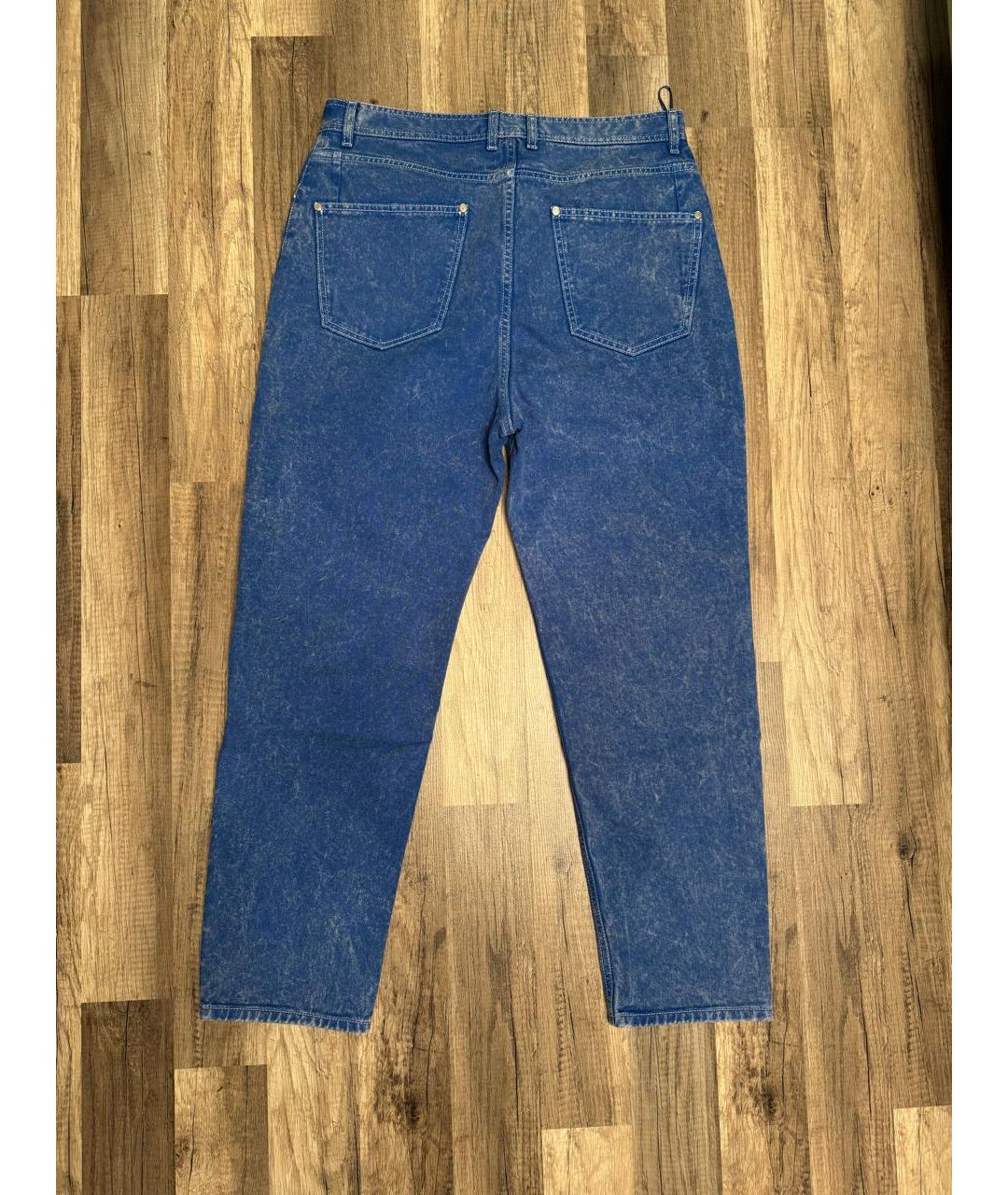 BALMAIN Голубые хлопковые прямые джинсы, фото 2