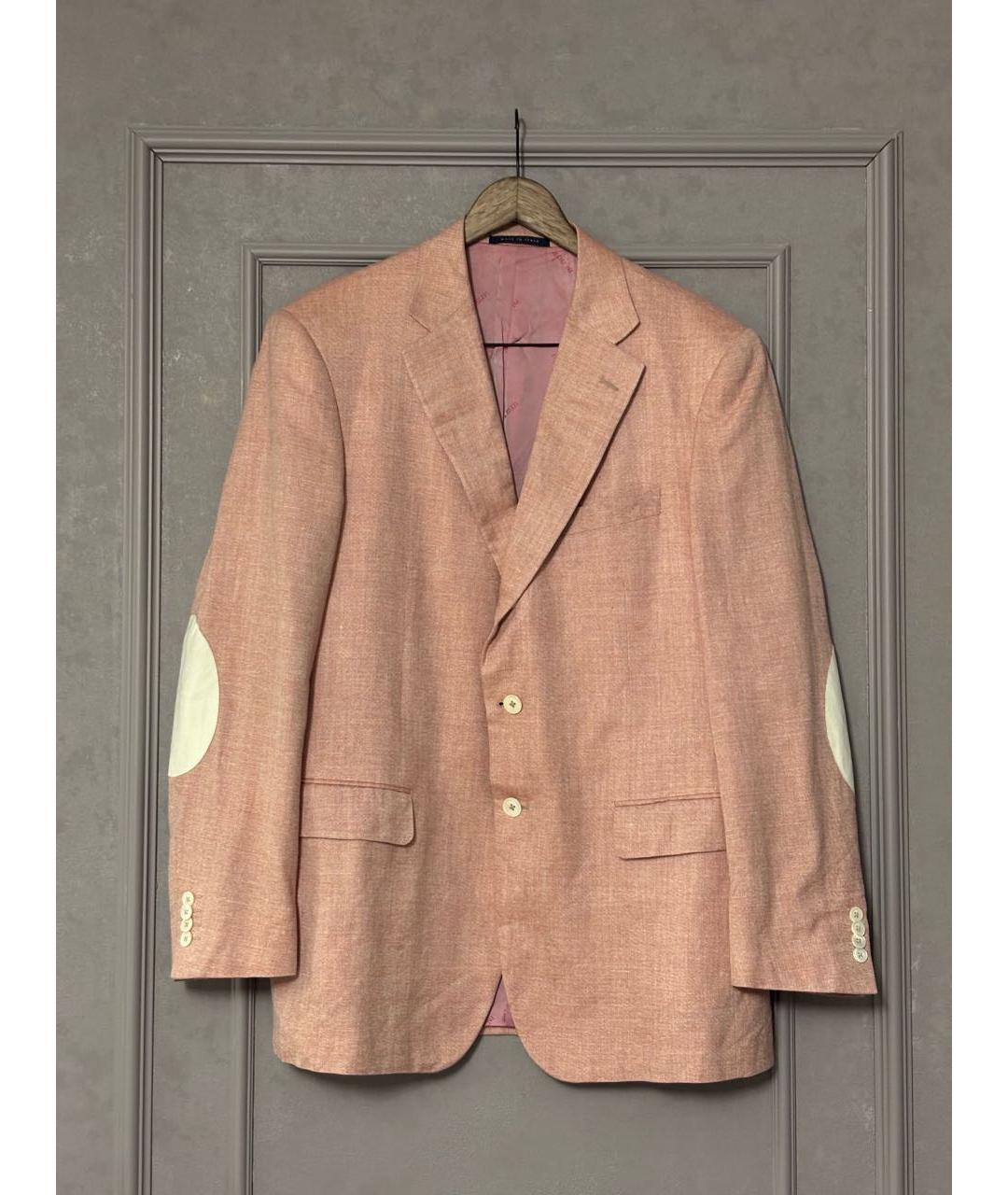 PAL ZILERI Розовый шелковый пиджак, фото 8