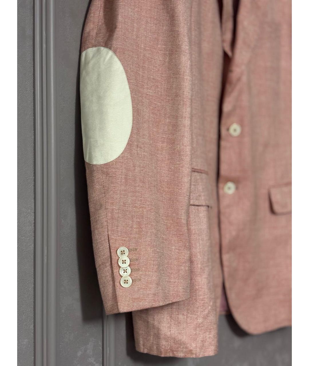 PAL ZILERI Розовый шелковый пиджак, фото 5