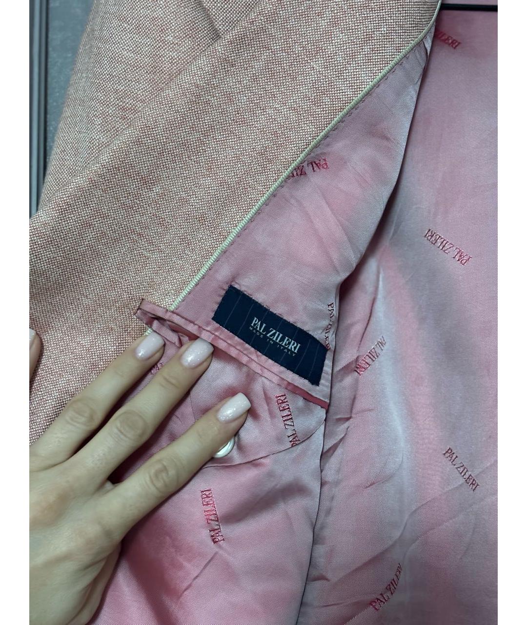 PAL ZILERI Розовый шелковый пиджак, фото 3