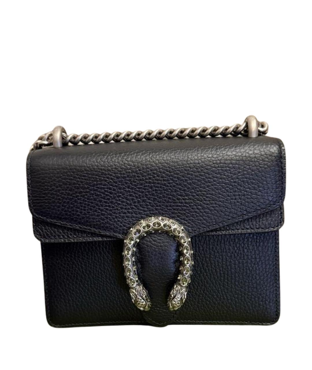 GUCCI Черная кожаная сумка через плечо, фото 1