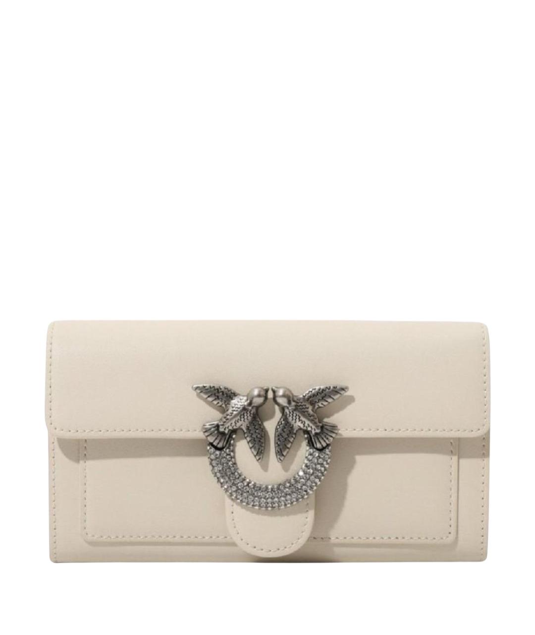 PINKO Бежевая кожаная сумка через плечо, фото 1