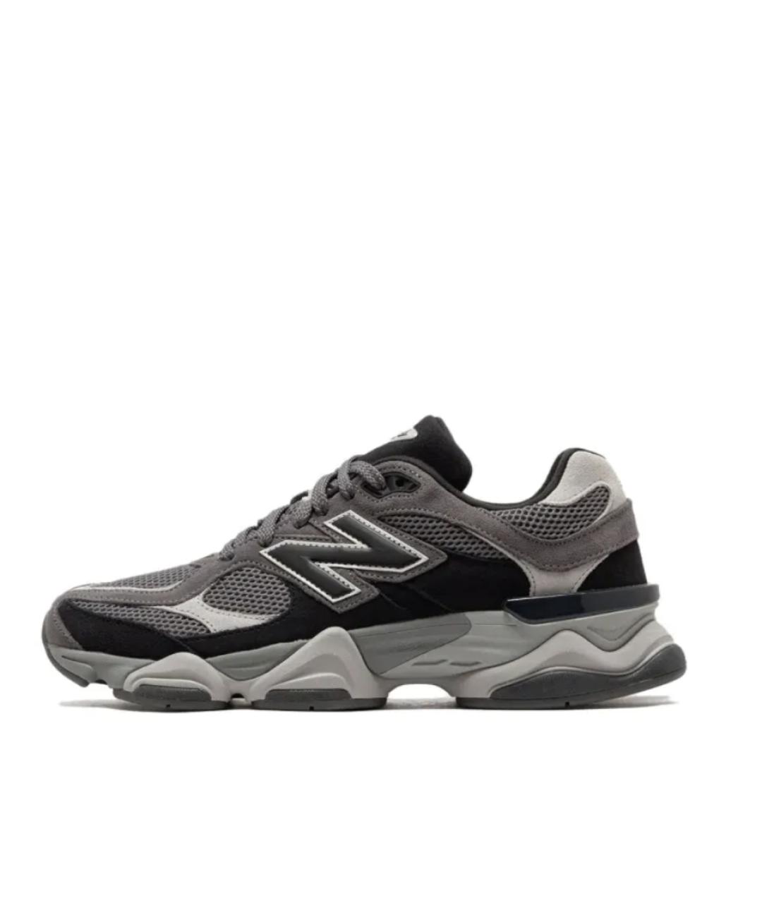 NEW BALANCE Серые кожаные низкие кроссовки / кеды, фото 2