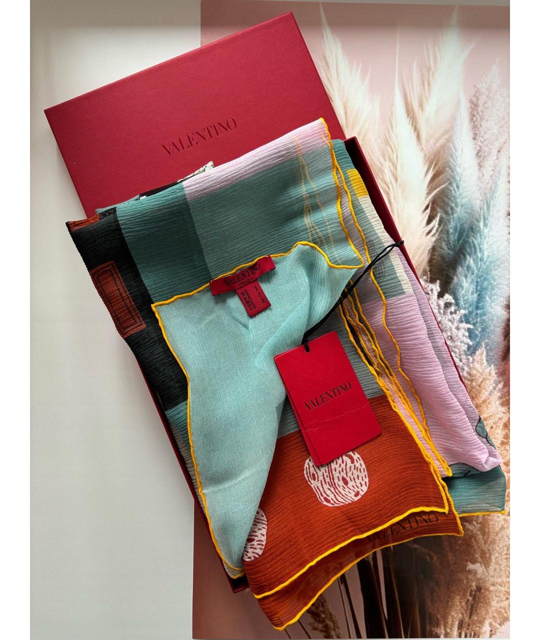 VALENTINO Мульти шелковый платок, фото 7