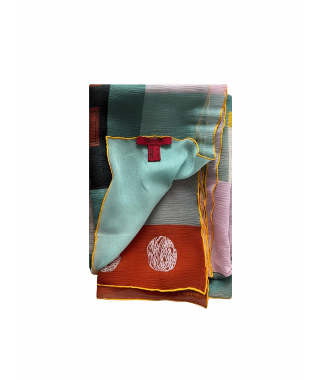 VALENTINO Мульти шелковый платок, фото 1
