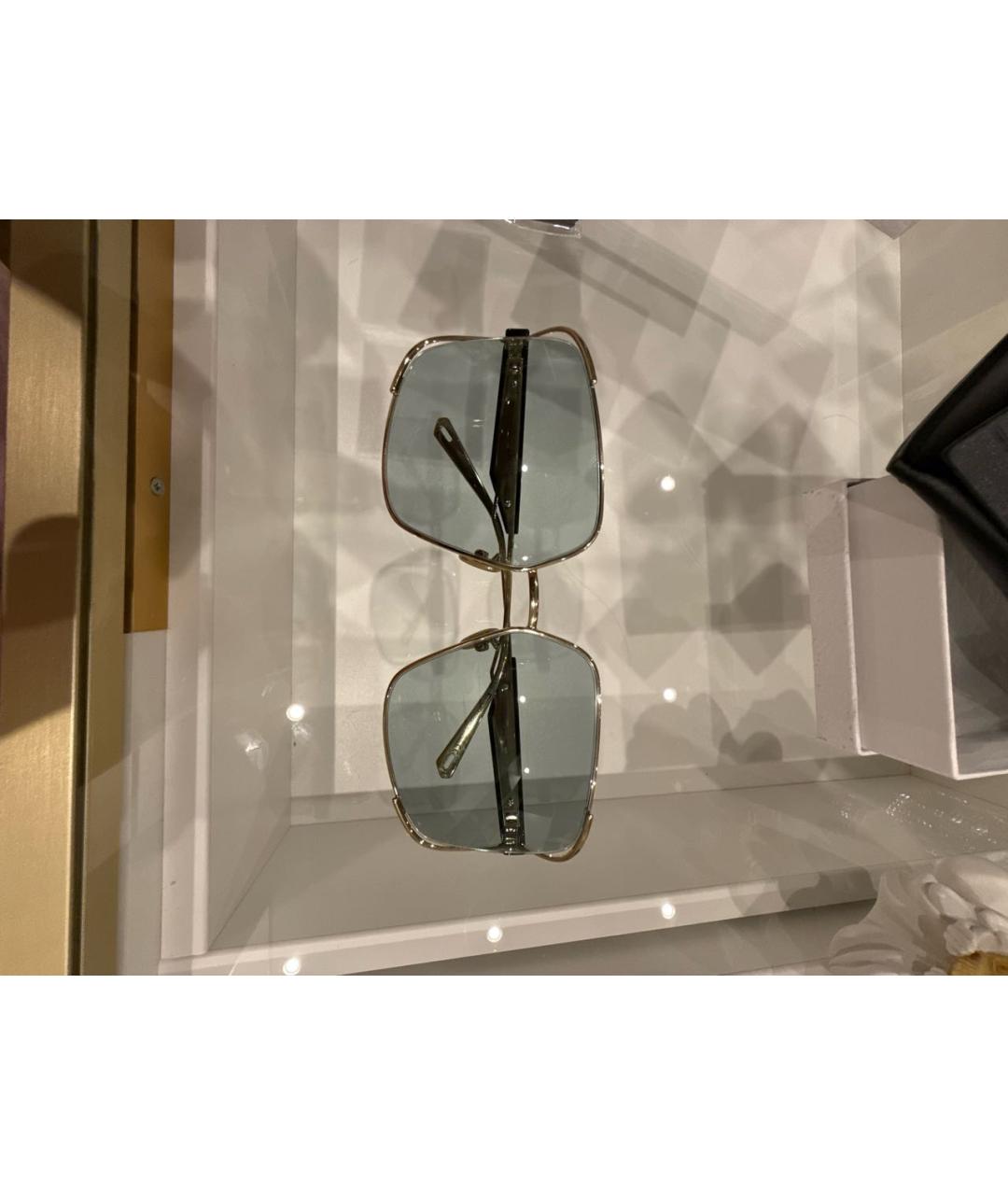 CHRISTIAN DIOR Голубые металлические солнцезащитные очки, фото 6