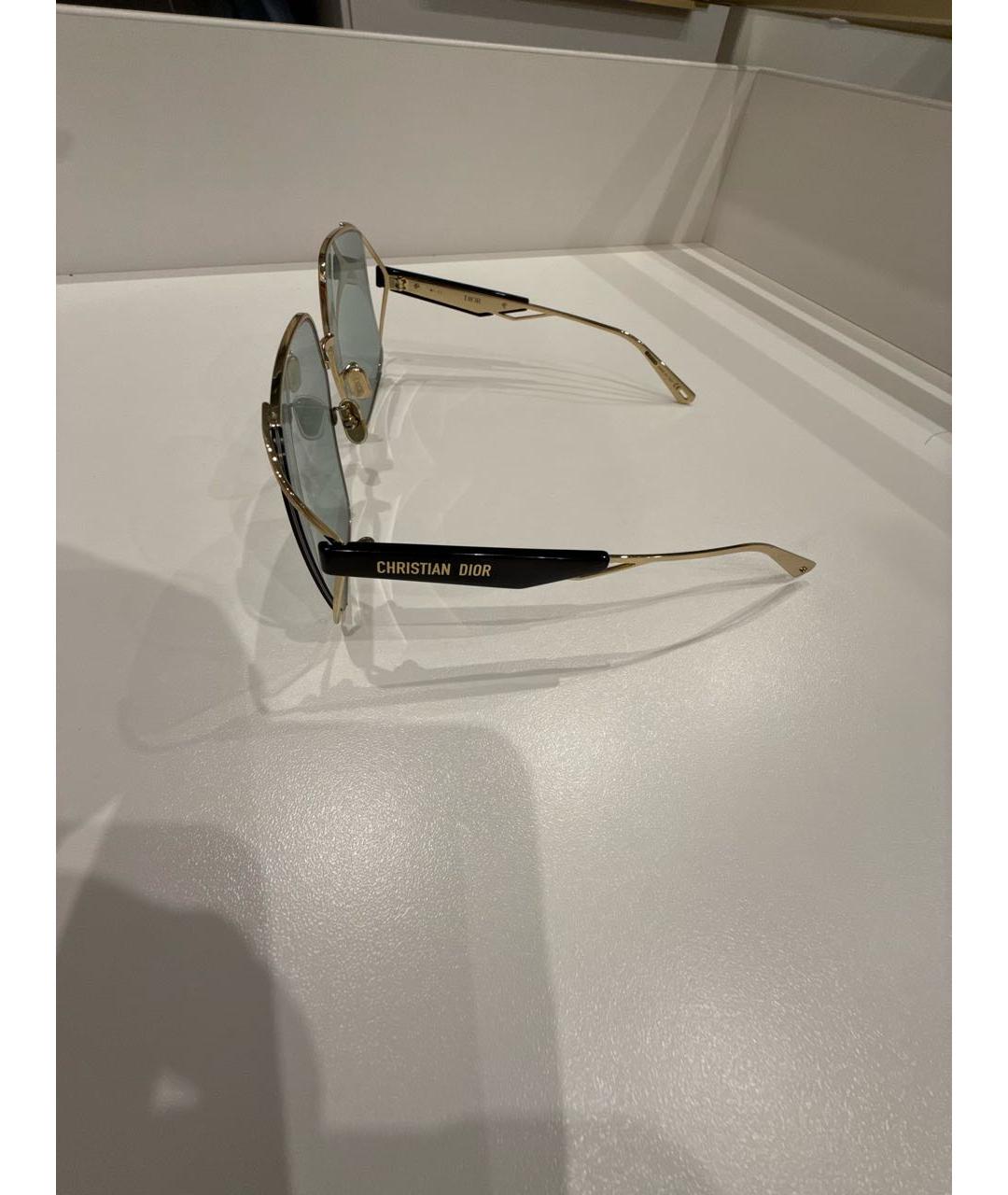 CHRISTIAN DIOR Голубые металлические солнцезащитные очки, фото 2