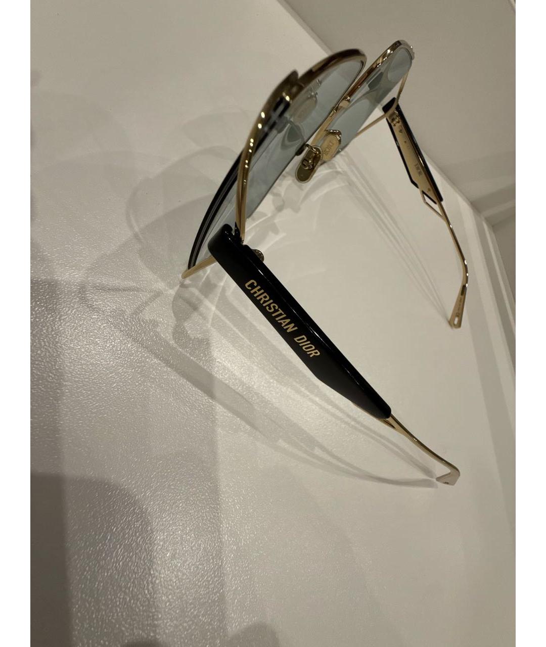 CHRISTIAN DIOR Голубые металлические солнцезащитные очки, фото 3