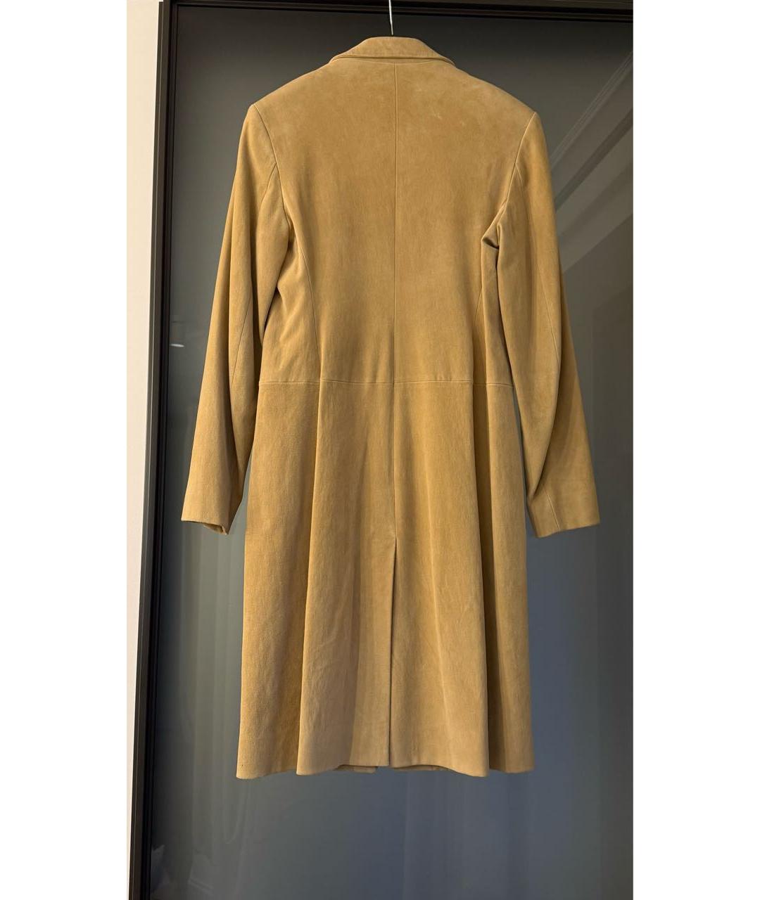 THE ROW Бежевое замшевое пальто, фото 5