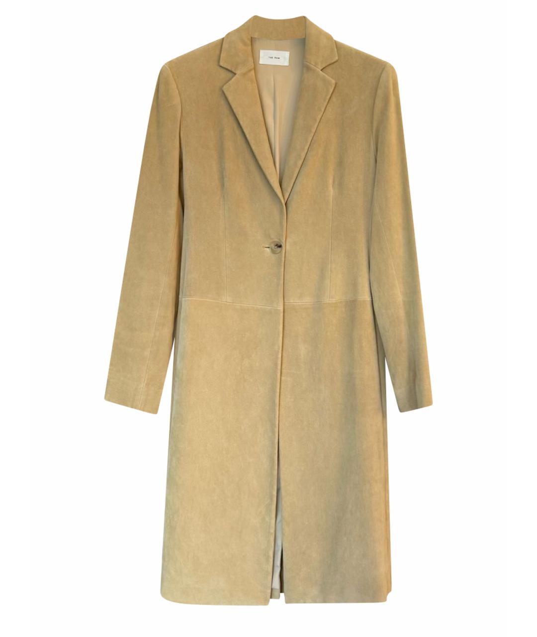 THE ROW Бежевое замшевое пальто, фото 1