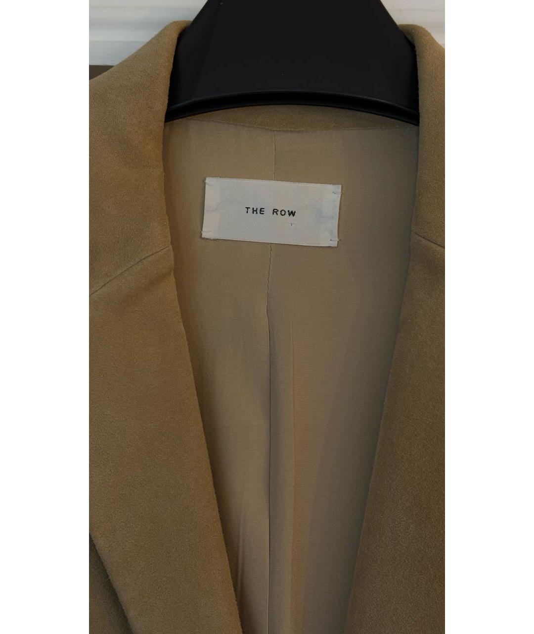 THE ROW Бежевое замшевое пальто, фото 2