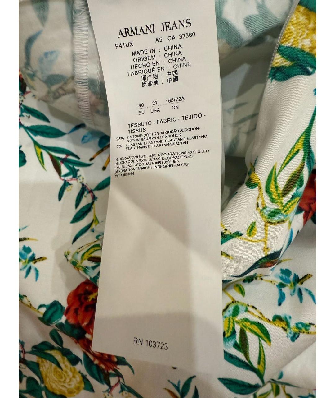 ARMANI JEANS Мульти хлопковые брюки узкие, фото 5