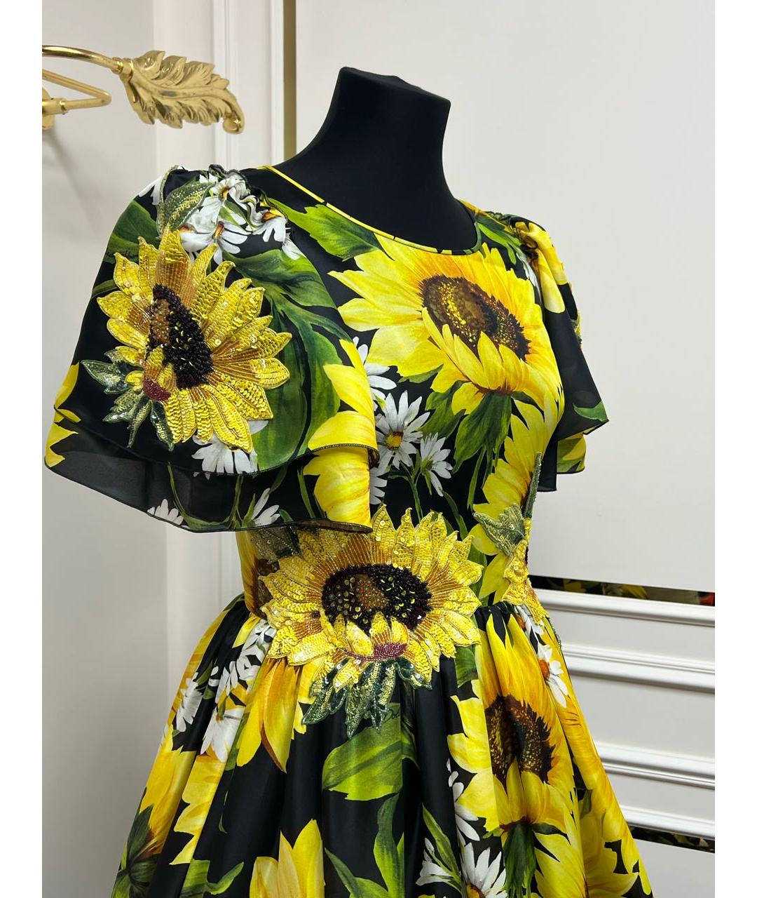 DOLCE&GABBANA Мульти коктейльное платье, фото 3