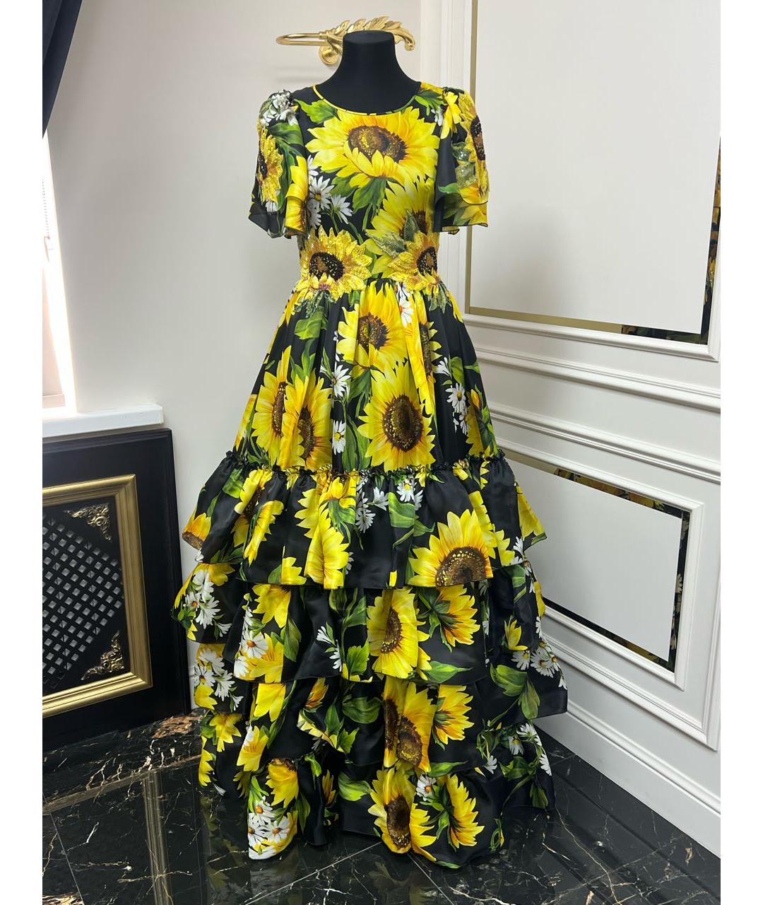 DOLCE&GABBANA Мульти коктейльное платье, фото 2