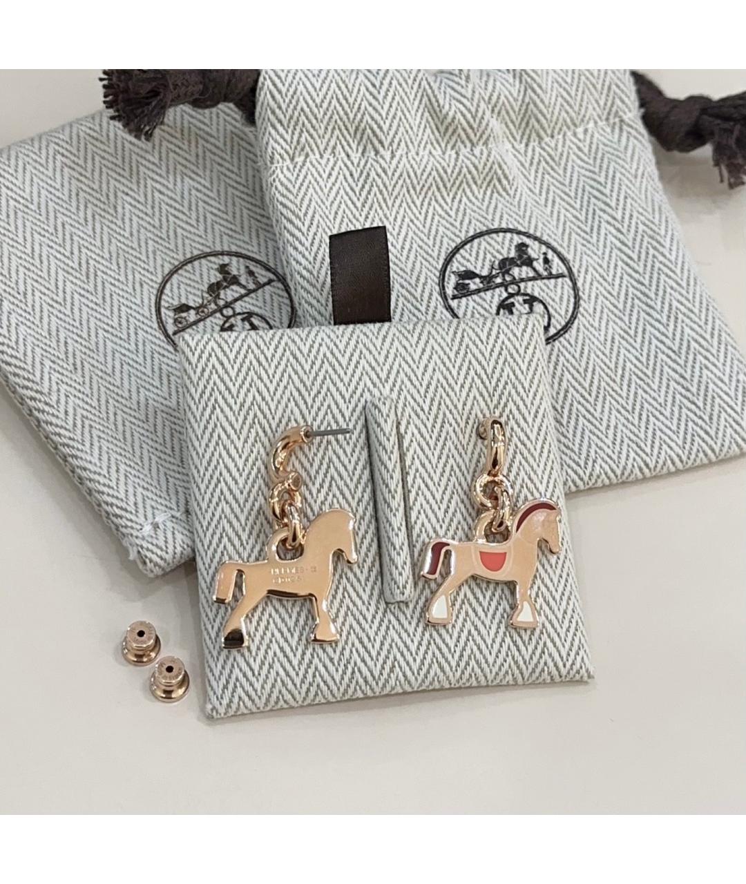 HERMES Мульти серьги из розового золота, фото 4