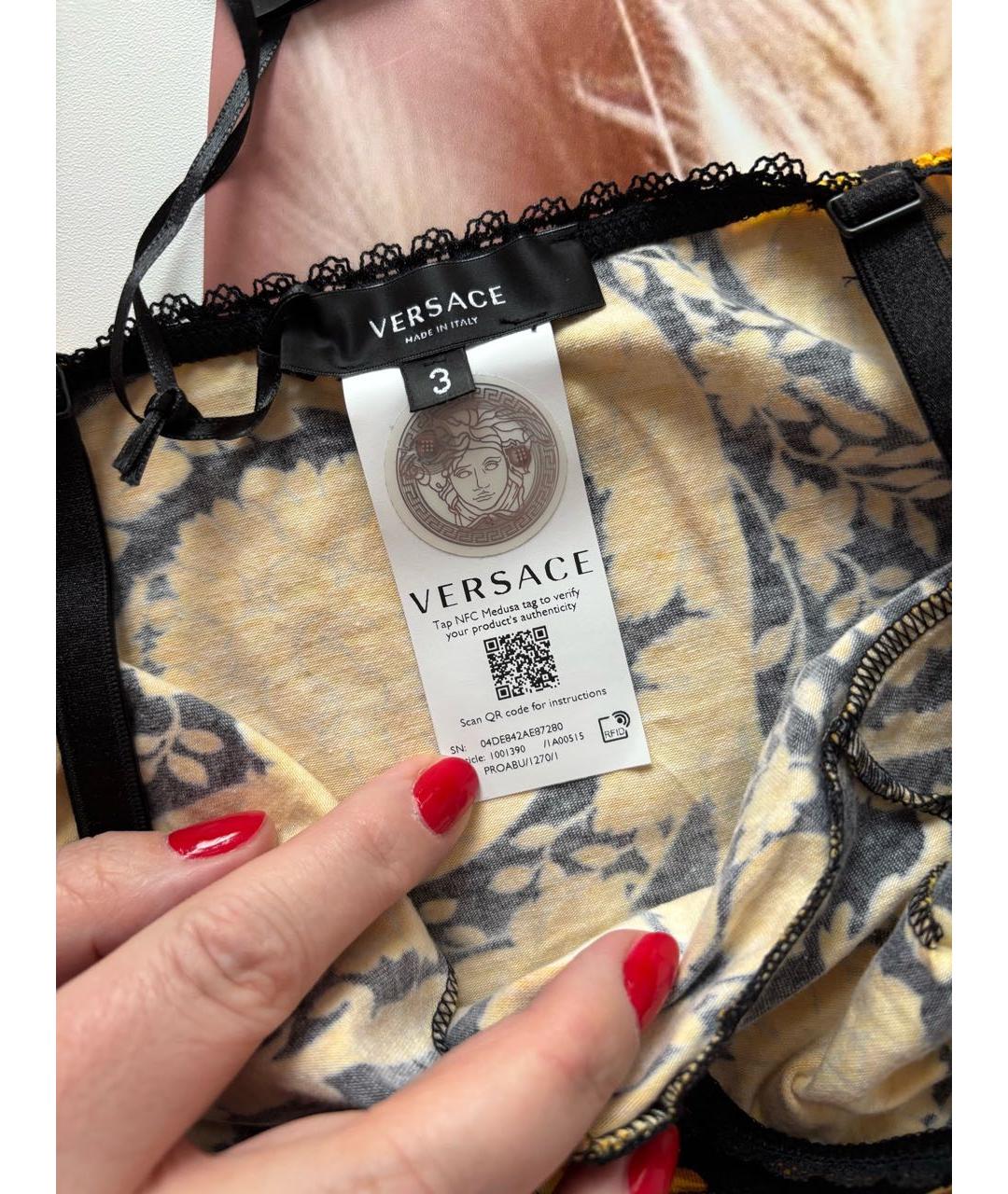 VERSACE Мульти хлопковая майка, фото 3