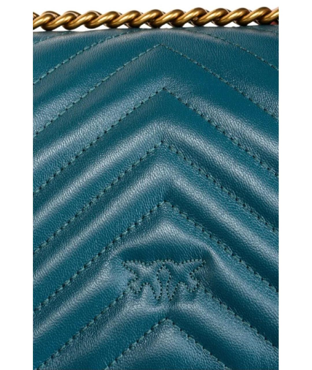 PINKO Синяя кожаная сумка через плечо, фото 5