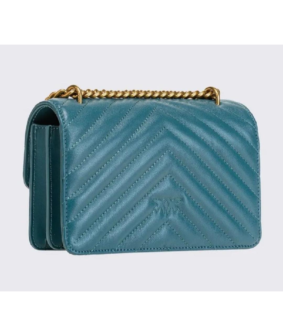 PINKO Синяя кожаная сумка через плечо, фото 2