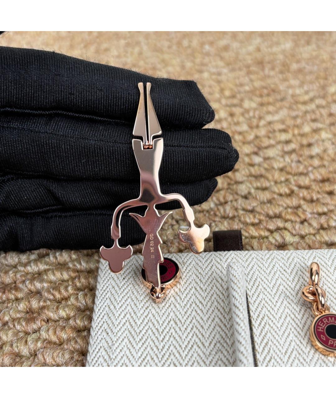 HERMES Мульти серьги из розового золота, фото 9