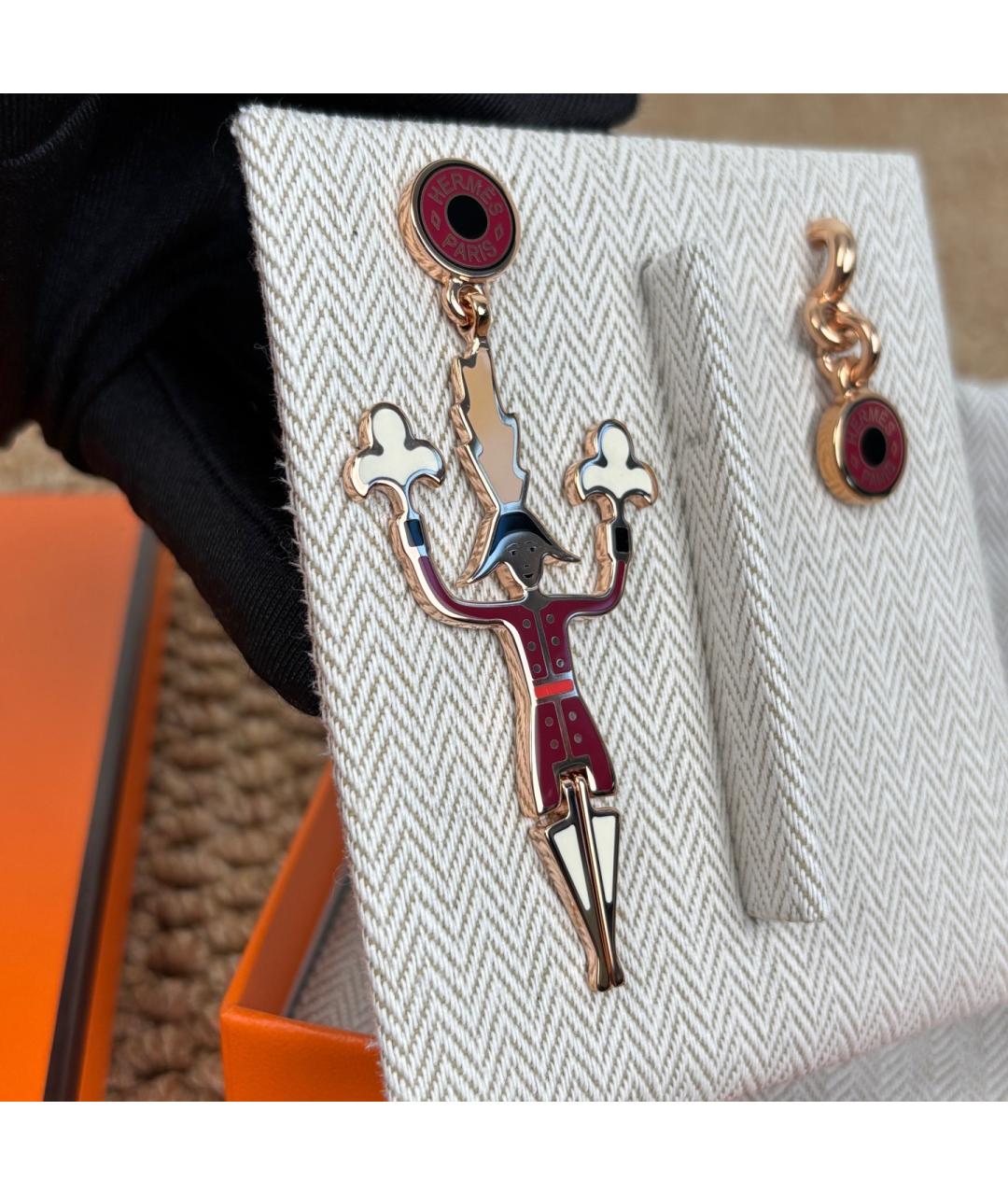 HERMES Мульти серьги из розового золота, фото 7