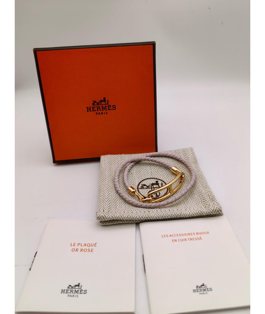 HERMES Розовый браслет из розового золота, фото 2