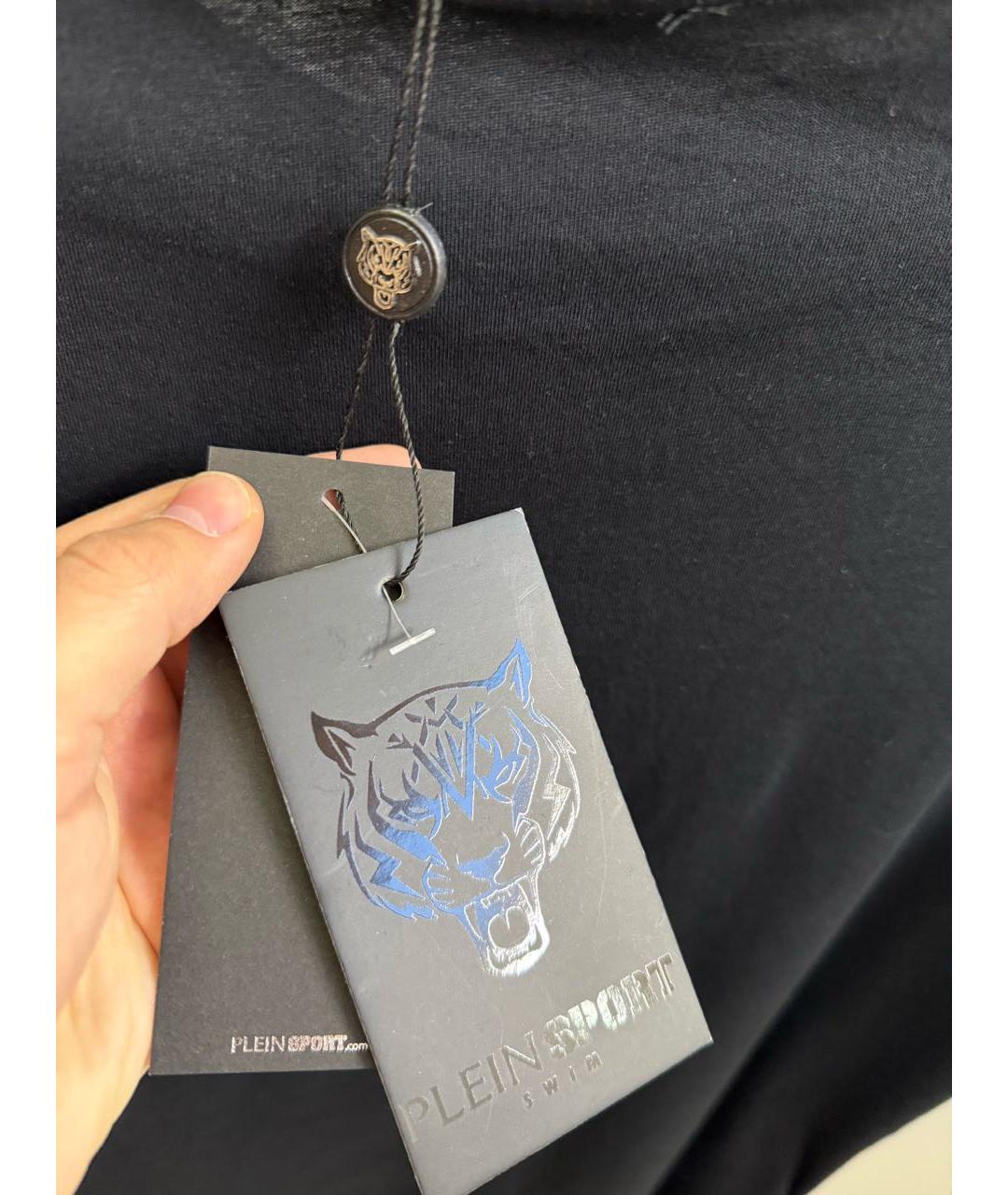 PLEIN SPORT Черная хлопковая футболка, фото 6
