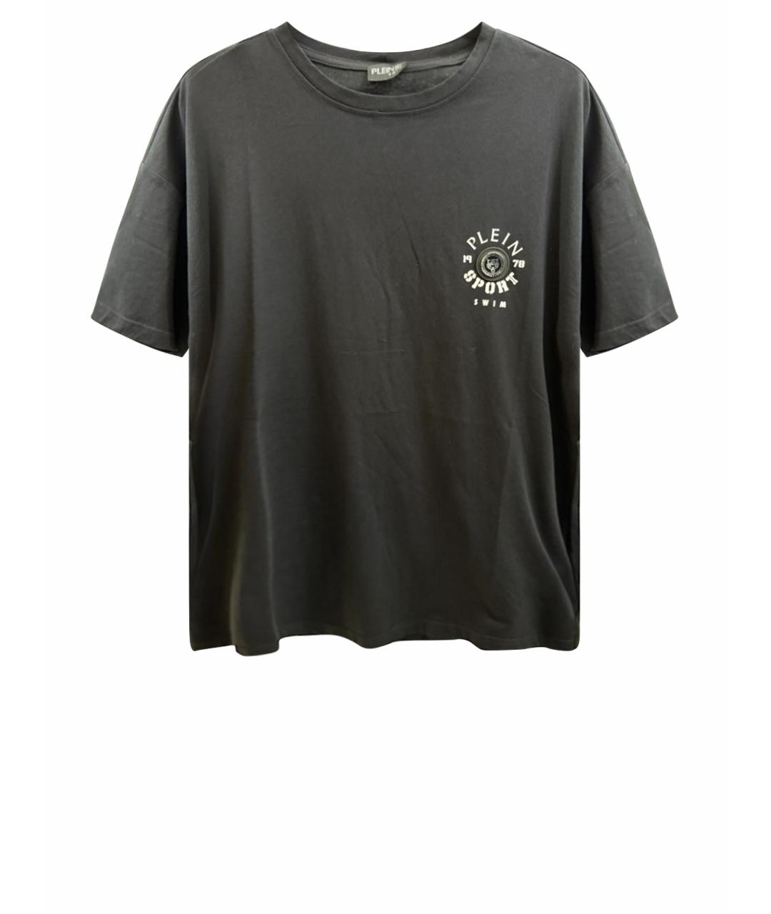 PLEIN SPORT Черная хлопковая футболка, фото 1