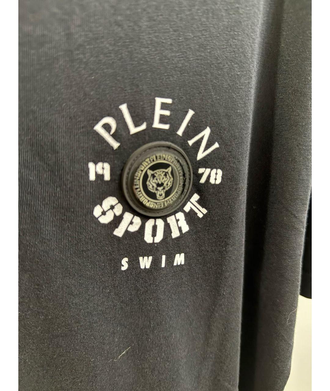 PLEIN SPORT Черная хлопковая футболка, фото 4