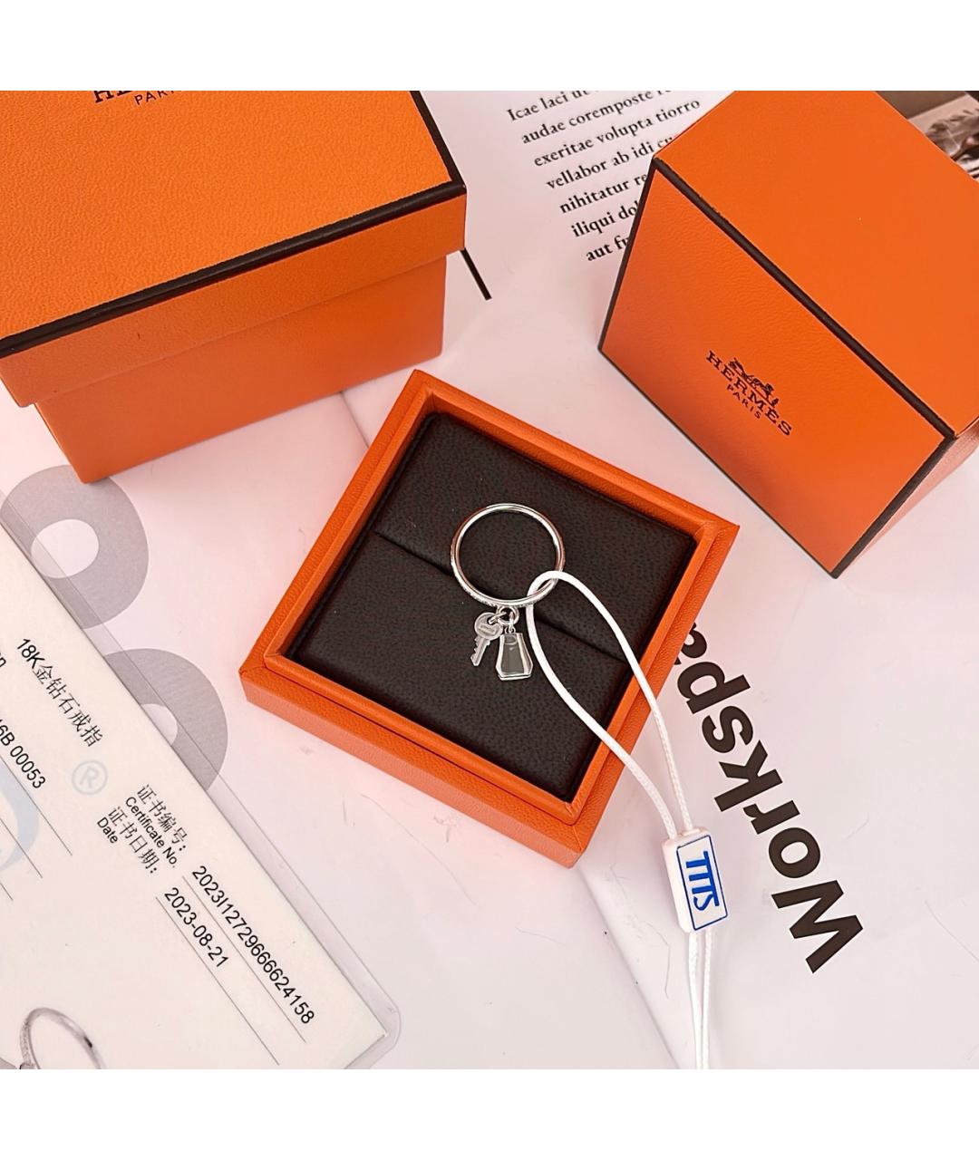 HERMES Серебряное кольцо из белого золота, фото 3