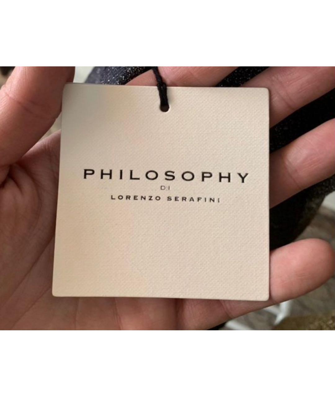 PHILOSOPHY DI LORENZO SERAFINI Золотое вечернее платье, фото 5