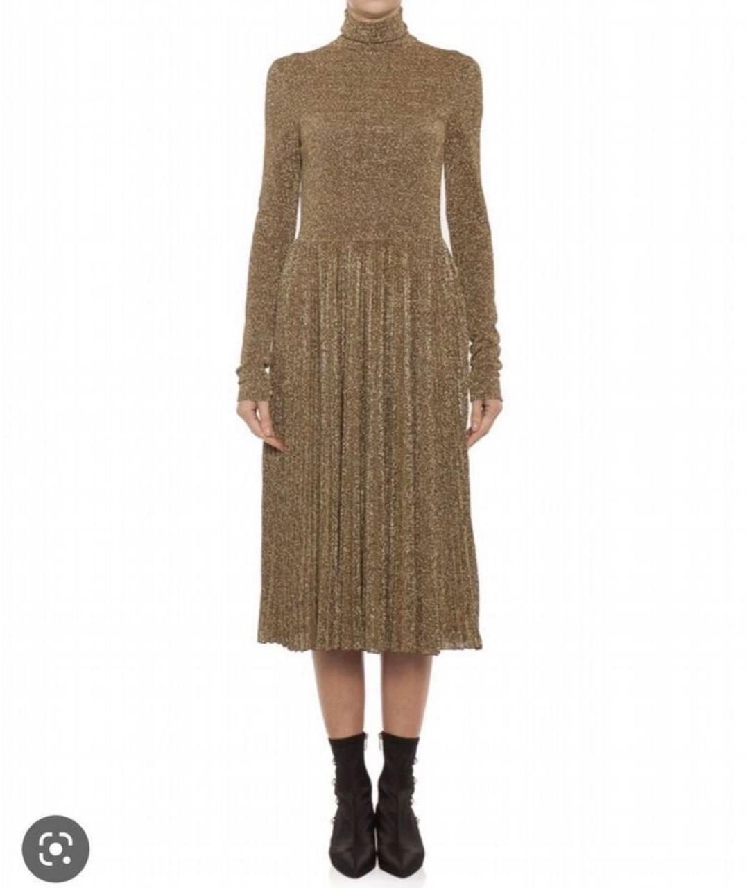 PHILOSOPHY DI LORENZO SERAFINI Золотое вечернее платье, фото 7