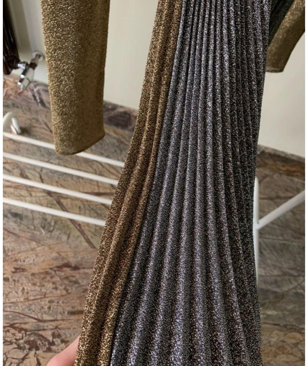 PHILOSOPHY DI LORENZO SERAFINI Золотое вечернее платье, фото 4