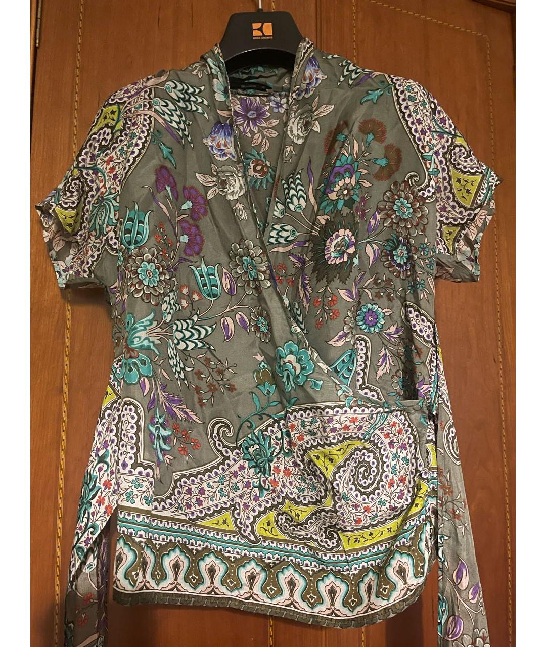 ETRO Мульти шелковая блузы, фото 9